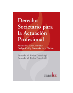Derecho societario para la actuacion profesional